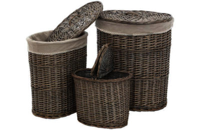 Premier Housewares Set of 3 Willow  Laundry Baskets